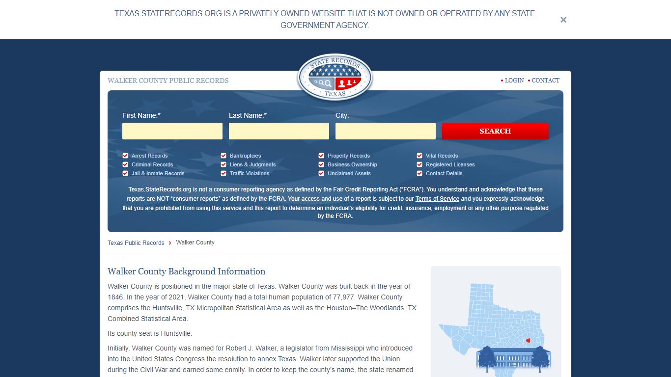 Walker County Arrest, Court, and Public Records | StateRecords.org