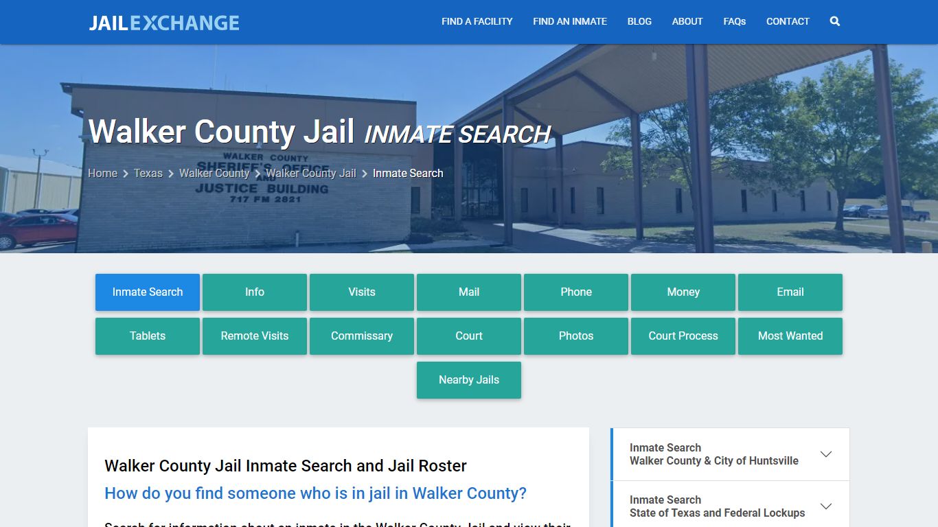 Inmate Search: Roster & Mugshots - Walker County Jail, TX